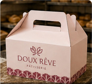 Doux Rêve branded bakery takeaway box